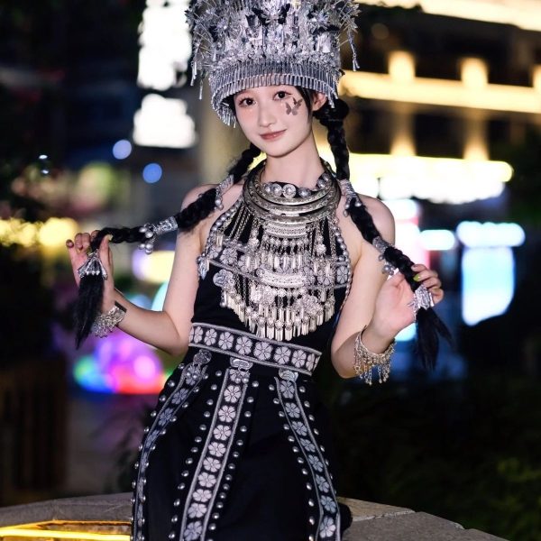 Ethnic Style Miao Traditional Clothing Adult Women Evening Dress Dance Costume Singer Performance Outfit Stage Outfit Woman - Image 8