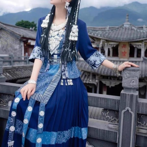 Ethnic Style Miao Traditional Clothing Adult Women Evening Dress Dance Costume Singer Performance Outfit Stage Outfit Woman - Image 6