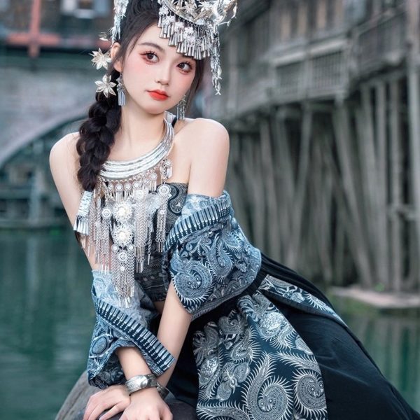 Ethnic Style Miao Traditional Clothing Adult Women Evening Dress Dance Costume Singer Performance Outfit Stage Outfit Woman - Image 7