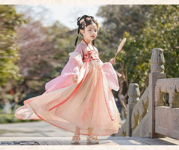Children's Hanfu From China Chinese-style Small Dress Retro Embroidered Flowing Long Dress Spring - Image 7