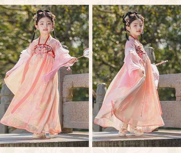 Children's Hanfu From China Chinese-style Small Dress Retro Embroidered Flowing Long Dress Spring - Image 6
