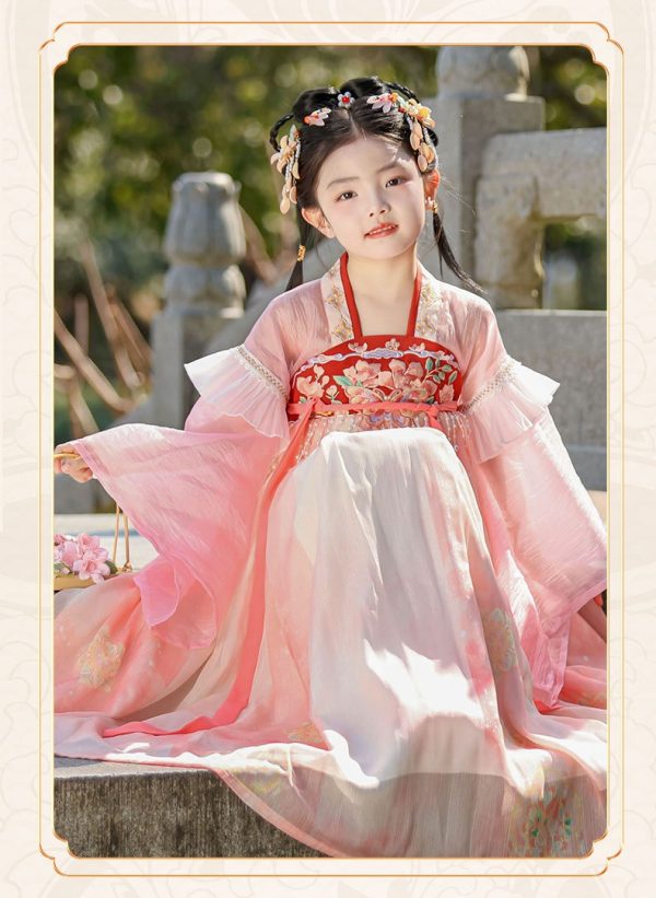 Children's Hanfu From China Chinese-style Small Dress Retro Embroidered Flowing Long Dress Spring - Image 5