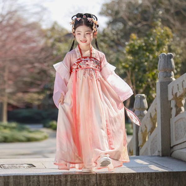 Children's Hanfu From China Chinese-style Small Dress Retro Embroidered Flowing Long Dress Spring - Image 4
