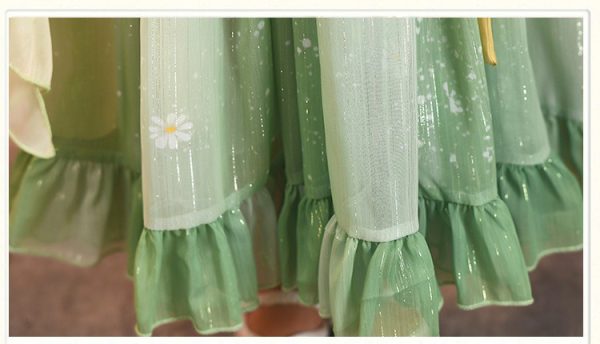Girls' Hanfu Costume Summer Fairy Children's Ancient New Chinoiserie Dress Chinese Style Dress Kids' Hanfu Traditional Chinese Garments - Image 8
