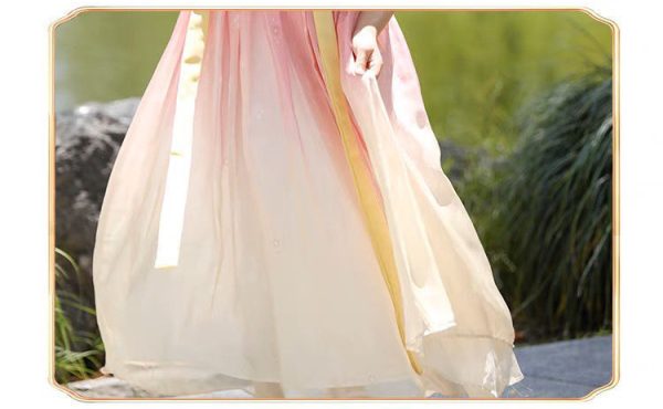 Kids' Hanfu from China A Traditional Design Small Dress Retro Embroidered Flowing Long Dress Spring - Image 9