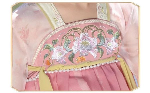 Kids' Hanfu from China A Traditional Design Small Dress Retro Embroidered Flowing Long Dress Spring - Image 8