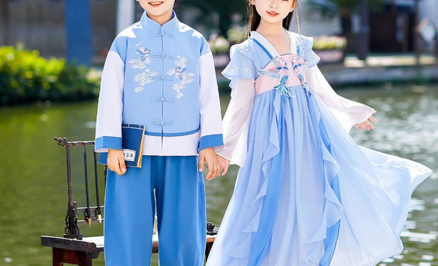 The Allure of Pigeon Pair Kids’ Hanfu: A Fusion of Tradition and Twin Delight-1